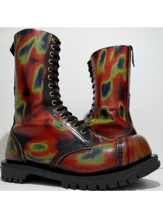 Dr. Martens Shoes - Vintage Getta Grip Dr. Martens MIE Thermal Rainbow Hot Spot Acid Boots UK 5